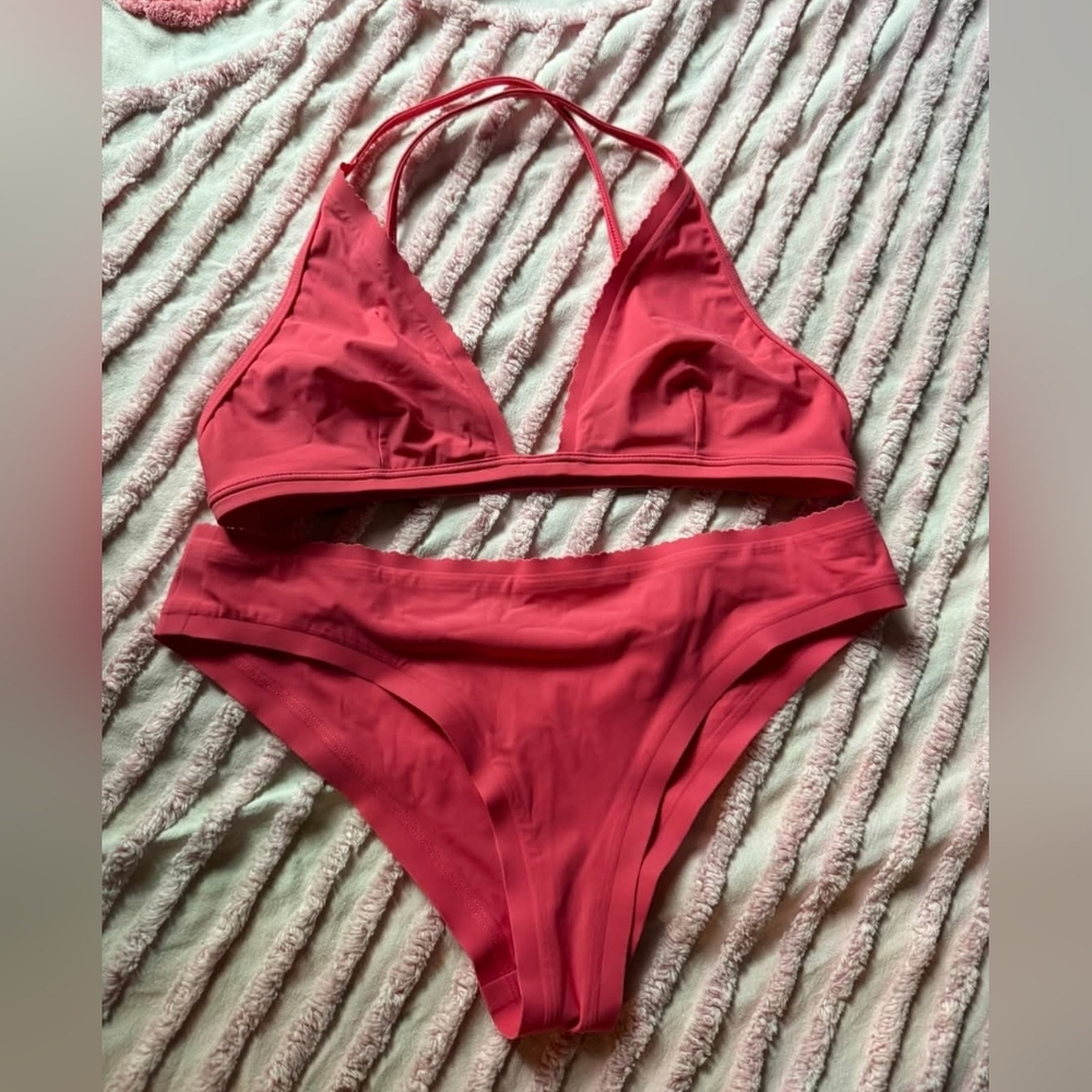 Coral pink lululemon bikini